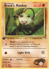 Brock's Mankey - 67/132 - Common - 1st Edition
